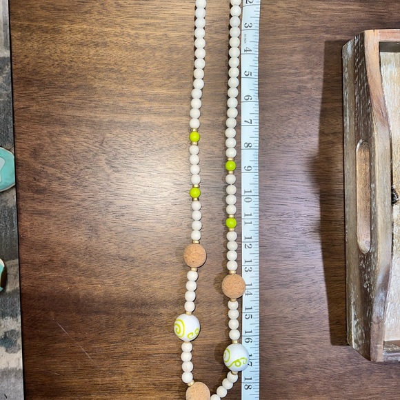 Beaded Necklace with Green Accents - Picture 4 of 4